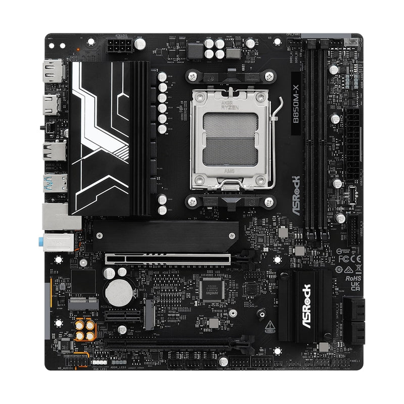 ASRock B850M-X Micro-ATX Motherboard – AM5, DDR5, PCIe 5.0, USB-C - IT Supplies Ltd