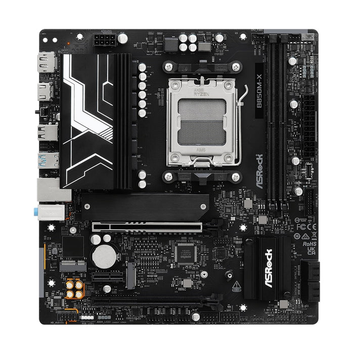 ASRock B850M-X Micro-ATX Motherboard – AM5, DDR5, PCIe 5.0, USB-C