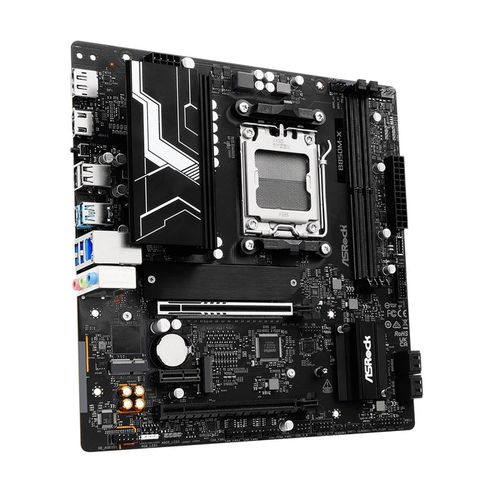ASRock B850M-X Micro-ATX Motherboard – AM5, DDR5, PCIe 5.0, USB-C