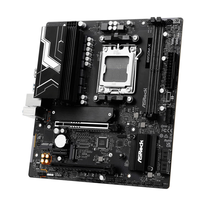 ASRock B850M-X Micro-ATX Motherboard – AM5, DDR5, PCIe 5.0, USB-C
