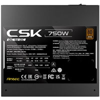 Antec CSK 750W PSU – 80+ Bronze, 12VHPWR Ready, Fully Wired, 5-Year Warranty