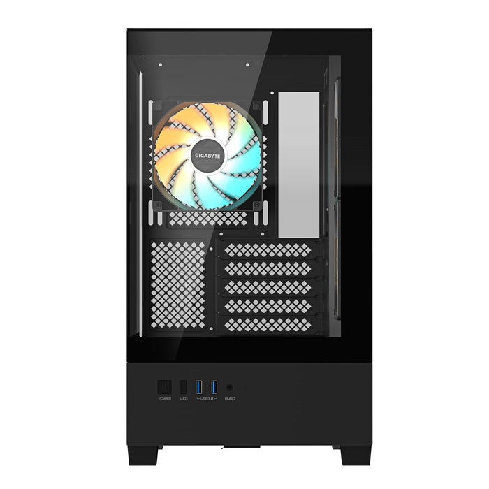 Gigabyte C201 Panoramic RGB Case – mATX, ARGB, 360mm Cooling