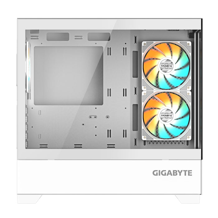 Gigabyte C201 Panoramic ICE RGB Case – White, ARGB, 360mm Cooling