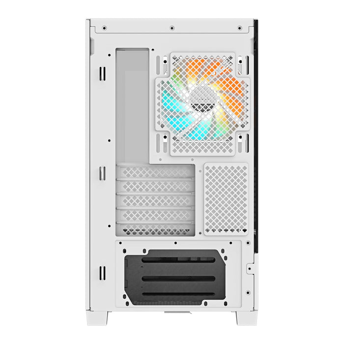 Gigabyte C201 Panoramic ICE RGB Case – White, ARGB, 360mm Cooling