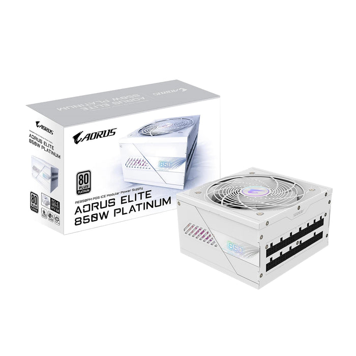 AORUS ELITE ICE 850W PSU White - ATX 3.1, 80+ Platinum, 12VHPWR