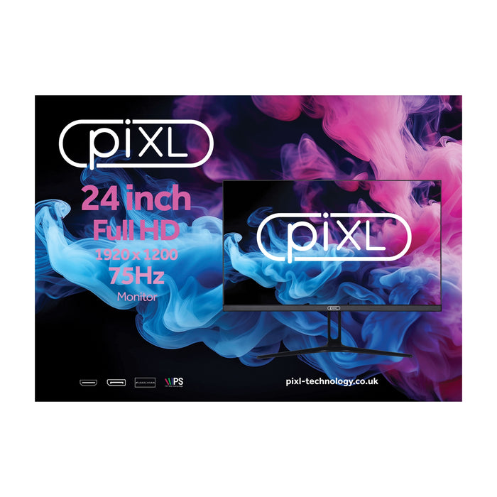piXL PX24IDHFP 24" Full HD IPS Monitor – Frameless, 75Hz, HDMI