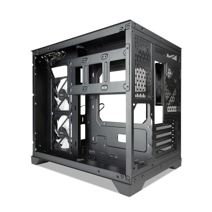 TecWare VXN Evo mATX Case – Dual Chamber, 3 ARGB Fans, Glass, USB-C