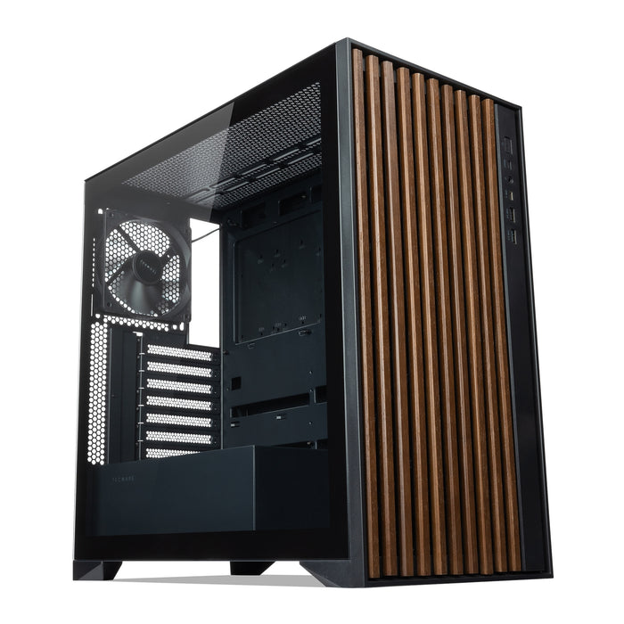 TecWare Timber ATX PC Case – Wood Panel, 4 Fans, Dual Glass, USB-C