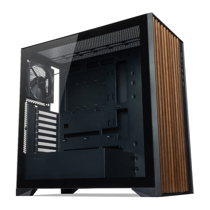 TecWare Timber ATX PC Case – Wood Panel, 4 Fans, Dual Glass, USB-C