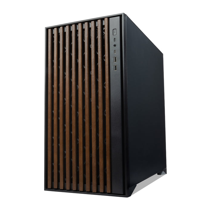 TecWare Timber ATX PC Case – Wood Panel, 4 Fans, Dual Glass, USB-C
