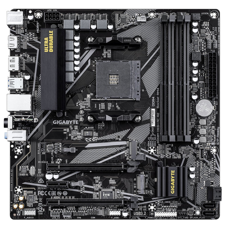 Gigabyte B550M DS3H AC R2 Micro ATX WiFi Motherboard AM4 DDR4 - IT Supplies Ltd