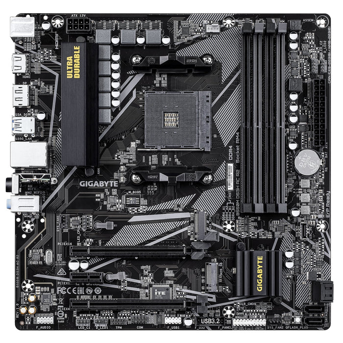 Gigabyte B550M DS3H AC R2 Micro ATX WiFi Motherboard AM4 DDR4