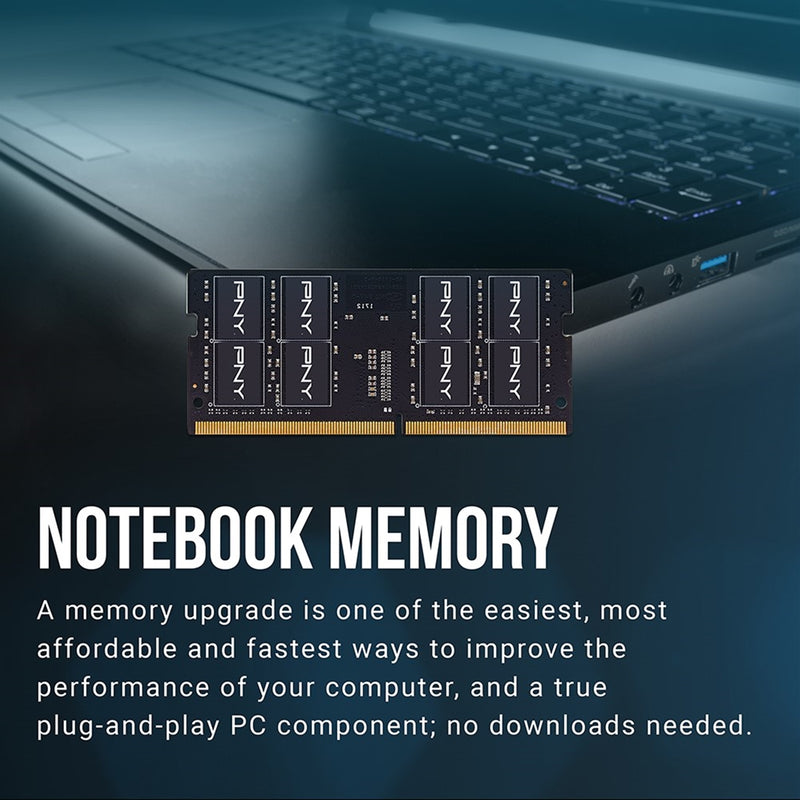PNY 16GB DDR4 3200MHz Laptop RAM – SODIMM, CL22, Single Channel