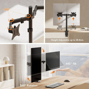 VonHaus Dual Monitor Clamp Mount for 13"–32" Screens – VESA Ready - IT Supplies Ltd