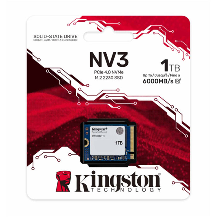 Kingston NV3 1TB M.2 2230 PCIe 4.0 NVMe SSD — 6000MB/s