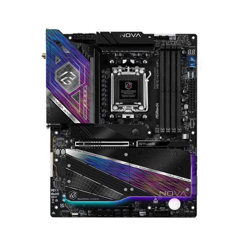 ASRock Phantom Gaming X870 Nova WiFi AM5 DDR5 WiFi 7 Motherboard - IT Supplies Ltd
