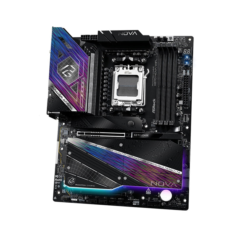 ASRock Phantom Gaming X870 Nova WiFi AM5 DDR5 WiFi 7 Motherboard - IT Supplies Ltd