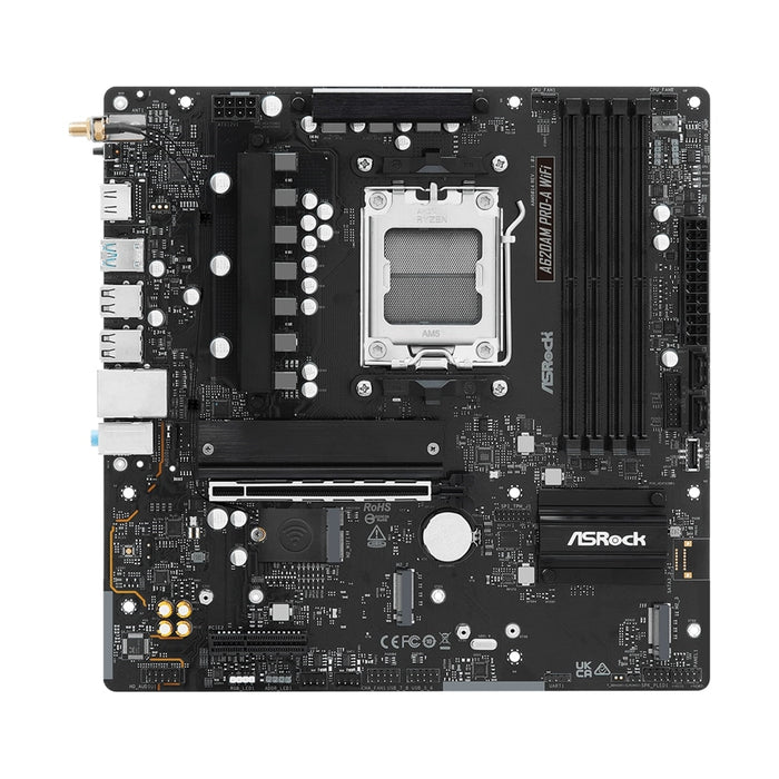 ASRock A620AM Pro-A WiFi AM5 Motherboard, DDR5, WiFi 6E, 2.5G LAN