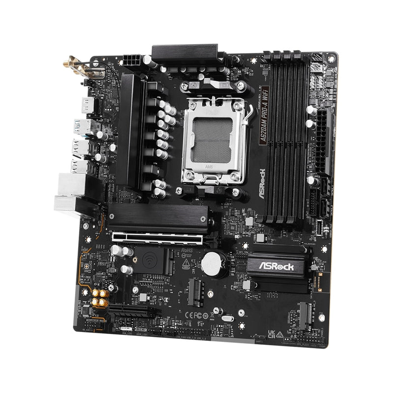 ASRock A620AM Pro-A WiFi AM5 Motherboard, DDR5, WiFi 6E, 2.5G LAN - IT Supplies Ltd
