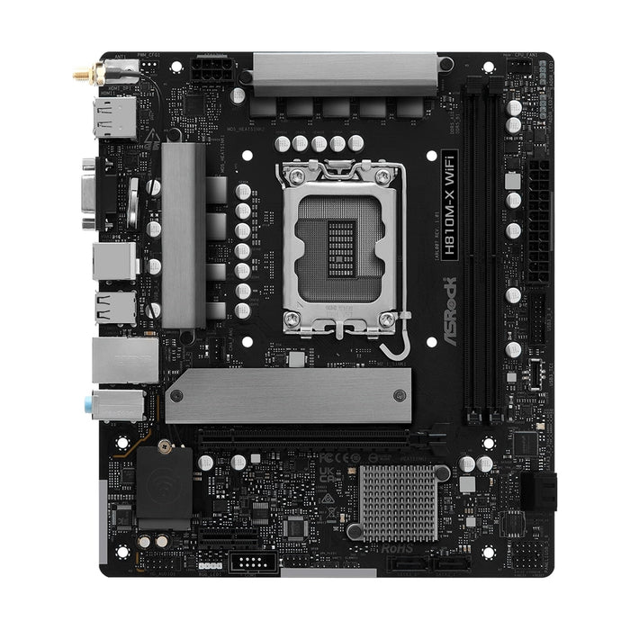 ASRock H810M-X WiFi Intel 1851 DDR5 Motherboard | 2.5G LAN, M.2