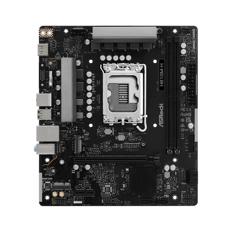 ASRock H810M-H Intel 1851 Motherboard DDR5 M.2 WiFi 2.5Gb LAN - IT Supplies Ltd