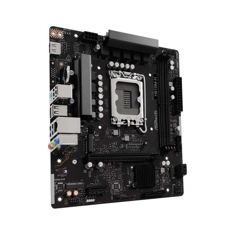 ASRock H810M-H Intel 1851 Motherboard DDR5 M.2 WiFi 2.5Gb LAN - IT Supplies Ltd