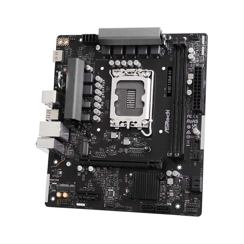 ASRock H810M-H Intel 1851 Motherboard DDR5 M.2 WiFi 2.5Gb LAN - IT Supplies Ltd