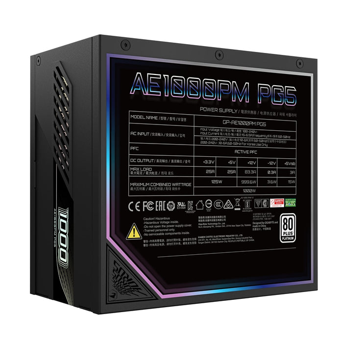 GIGABYTE AORUS ELITE P1000W 80+ Platinum Modular ATX 3.0 PSU