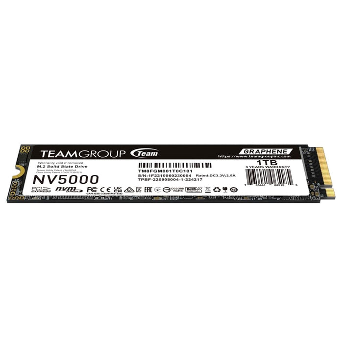 Team NV5000 1TB M.2 PCIe Gen4x4 NVMe SSD – 5000MB/s Read