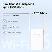 Mercusys ME60X AX1500 Wi-Fi 6 Range Extender – Dual Band Booster - IT Supplies Ltd