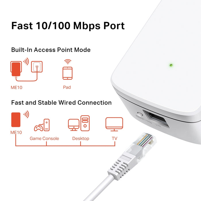 Mercusys ME10 N300 Wi-Fi Range Extender – Boost Your Wi-Fi