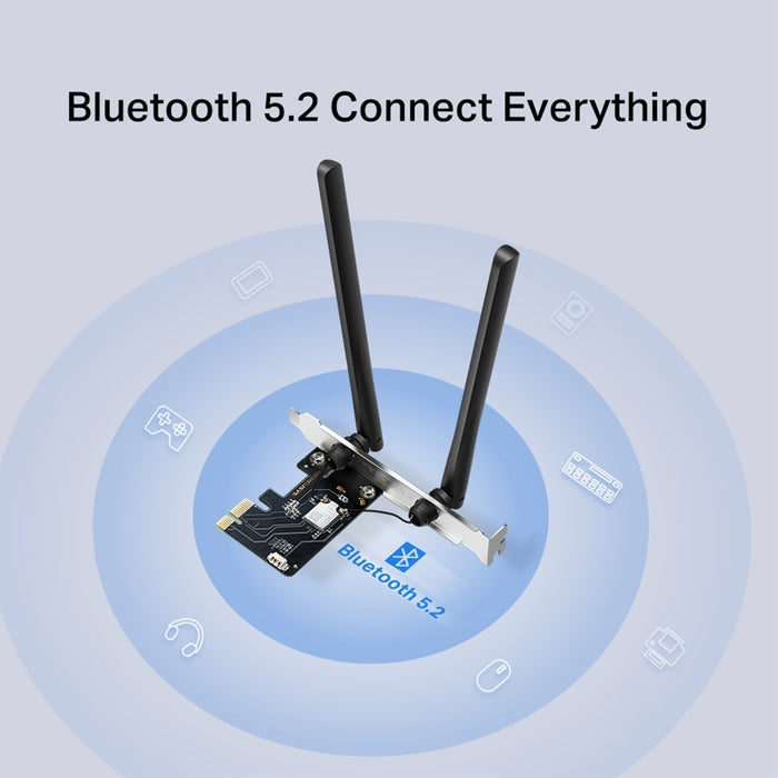 Mercusys MA86XE AXE5400 Wi-Fi 6E PCIe Adapter with Bluetooth 5.2