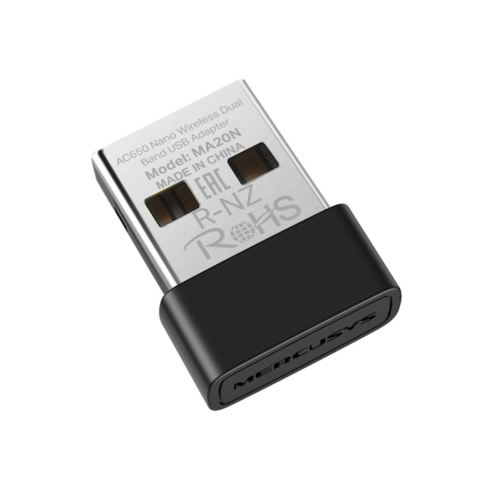 Mercusys MA20N AC650 Nano Wi-Fi USB Adapter – Dual Band 433 Mbps
