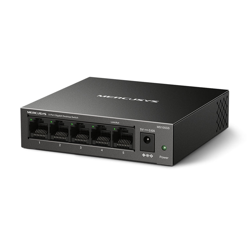Mercusys MS105GP 5-Port Gigabit PoE+ Switch – Desktop/Wall Mount - IT Supplies Ltd