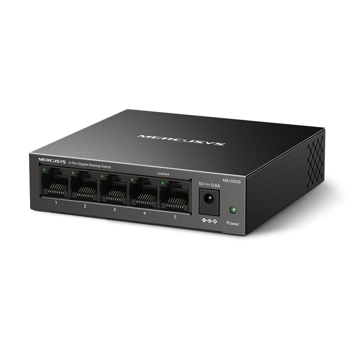 Mercusys MS105GP 5-Port Gigabit PoE+ Switch – Desktop/Wall Mount