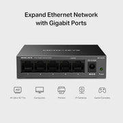 Mercusys MS105GP 5-Port Gigabit PoE+ Switch – Desktop/Wall Mount - IT Supplies Ltd