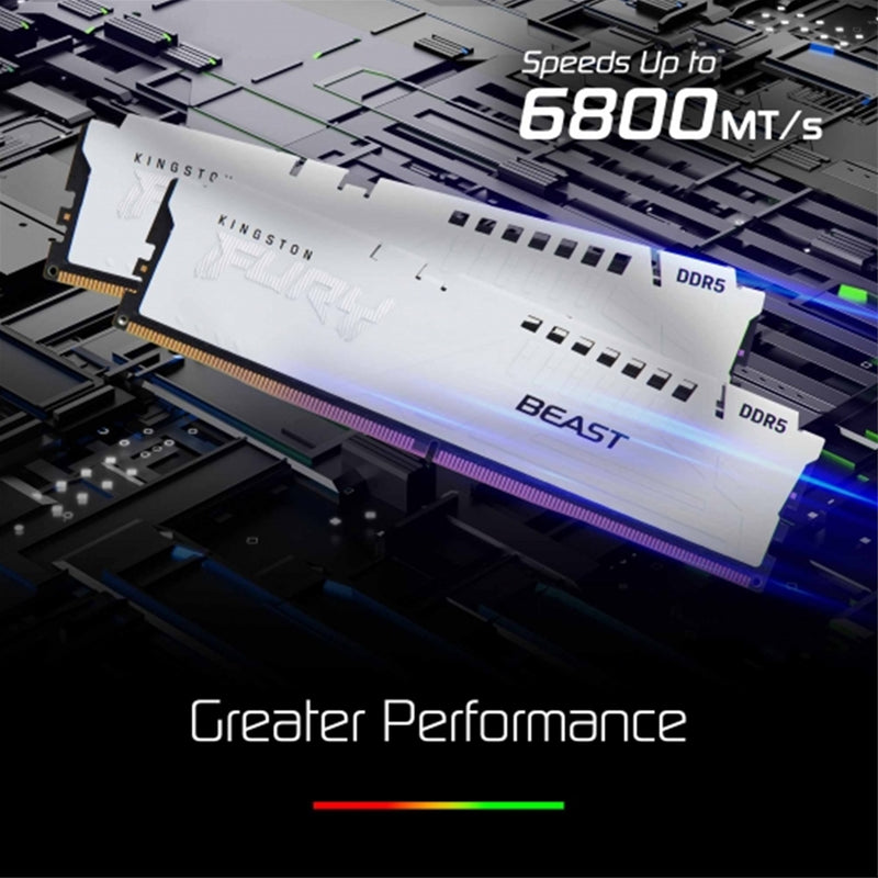 Kingston FURY Beast 16GB DDR5 6000MT/s CL36 White – High Speed RAM