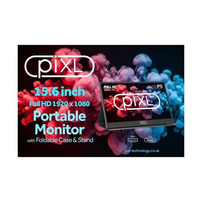 piXL PM156C 15.6" Full HD IPS Portable Monitor – HDMI, USB-C