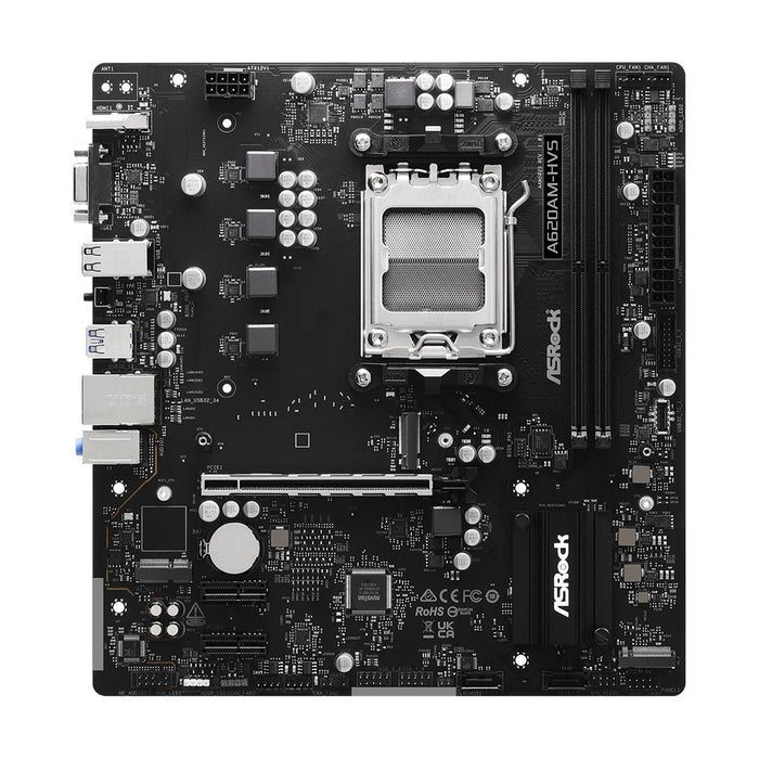 ASRock A620AM-HVS AMD AM5 Motherboard – DDR5, M.2, HDMI, Micro-ATX
