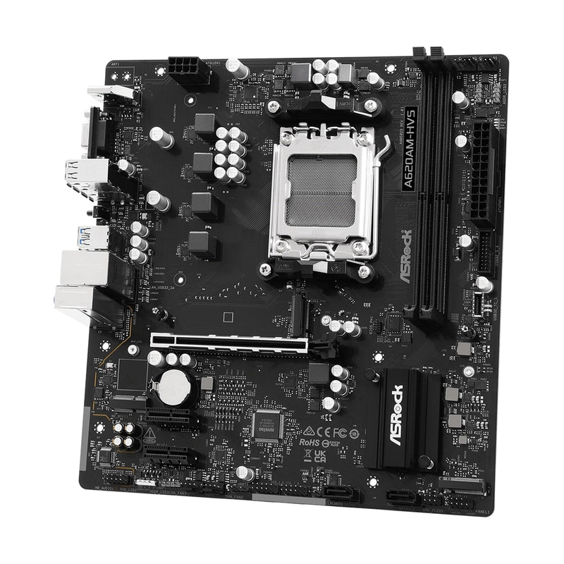 ASRock A620AM-HVS AMD AM5 Motherboard – DDR5, M.2, HDMI, Micro-ATX
