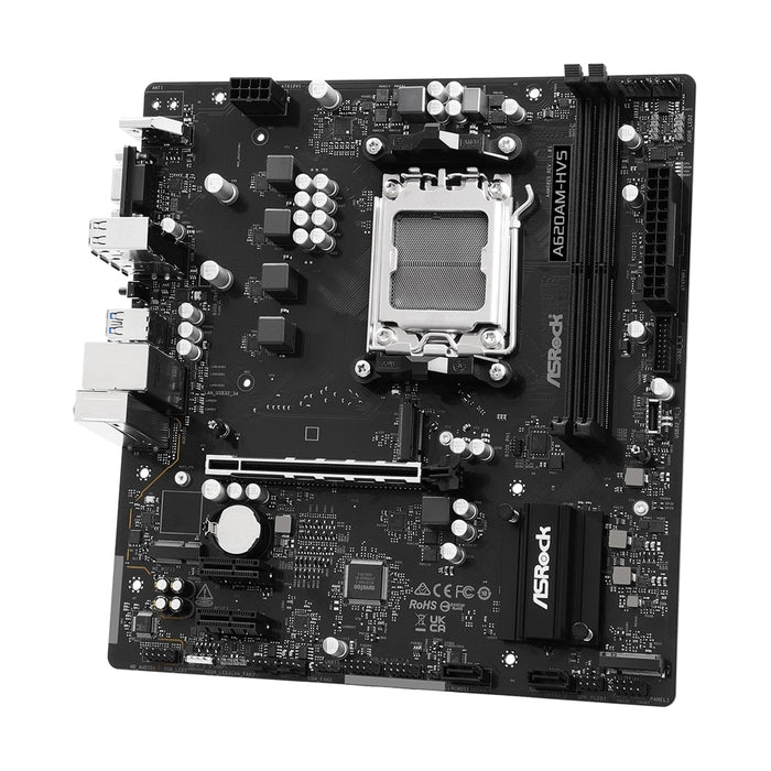 ASRock A620AM-HVS AMD AM5 Motherboard – DDR5, M.2, HDMI, Micro-ATX