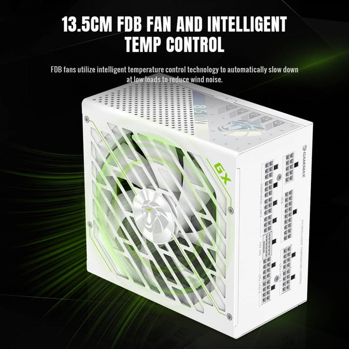 GameMax GX-850 Pro Modular 80 Plus Gold PSU – ATX3.0/PCIe5.0 White