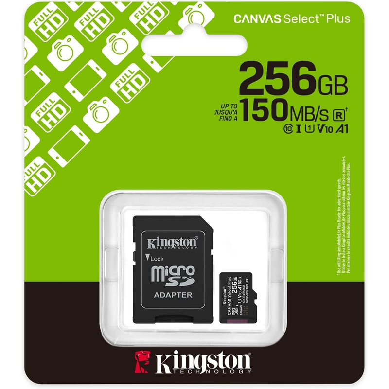 Kingston Canvas Select Plus 256GB microSD Card Class 10 UHS-I