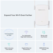 Mercusys ME50G AC1900 Wi-Fi Range Extender with Gigabit Port - IT Supplies Ltd