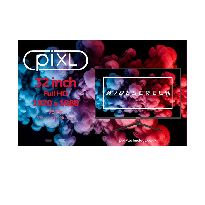 piXL CM32F11 32-Inch Frameless Full HD IPS Monitor – 75Hz