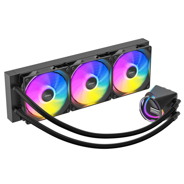 Antec Skeleton 360 ARGB Liquid CPU Cooler – 360mm AIO, PWM Fans