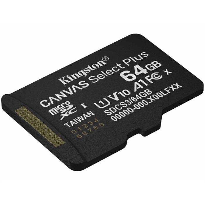Kingston Canvas Select Plus 64GB microSD UHS-I Card with Adapter