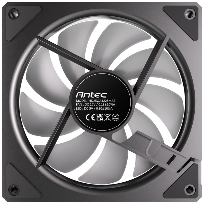 Antec Vision 120mm Reverse ARGB Fan 3 Pack – 1500RPM, 37.2CFM, Black