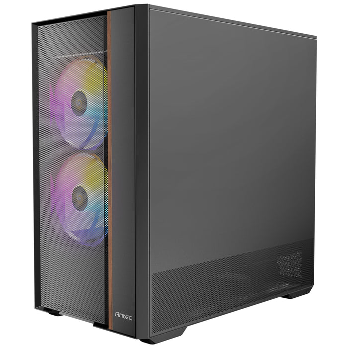 Antec FLUX Mid Tower PC Case – Tempered Glass, ARGB, USB-C, ATX/ITX