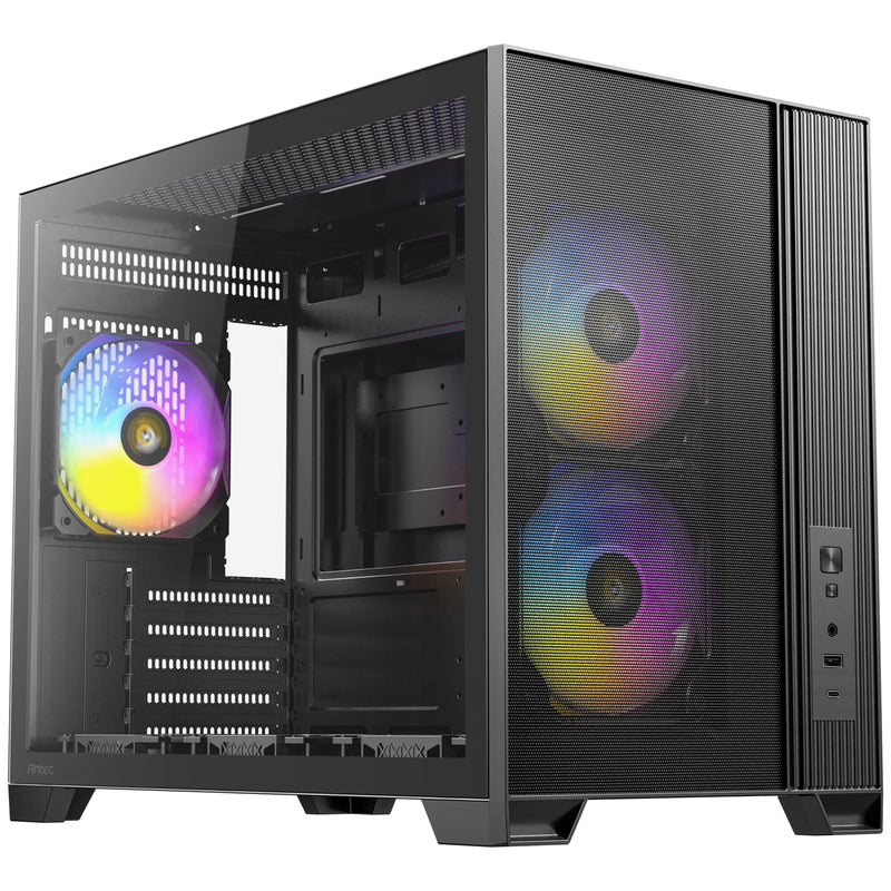 Antec FLUX M Mini Tower PC Case – 6 Fans, USB-C, Tempered Glass - IT Supplies Ltd